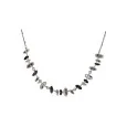 Fancy Necklace with Grey and Black Tassels by Ikita