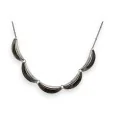 Black Sparkling Half Moon Fantasy Necklace by Ikita