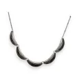 Black Glittering Half Moon Fantasy Necklace by Ikita