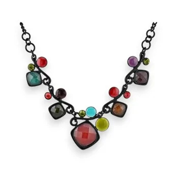 Multi-colored faux gemstone necklace by Ikita