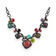 Multi-colored faux gemstone necklace by Ikita