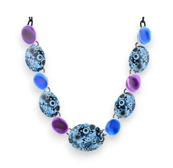 Ikita Blue and Purple Graphic Fantasy Necklace