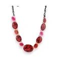 Collier Pastilles Rouge et Rose de chez Ikita