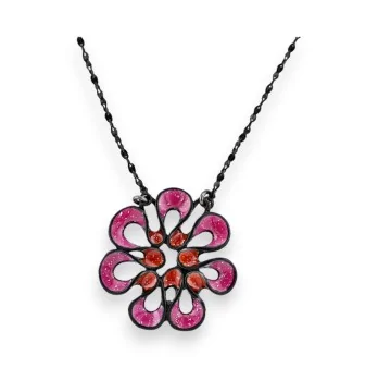 Raspberry Flower Necklace by Ikita