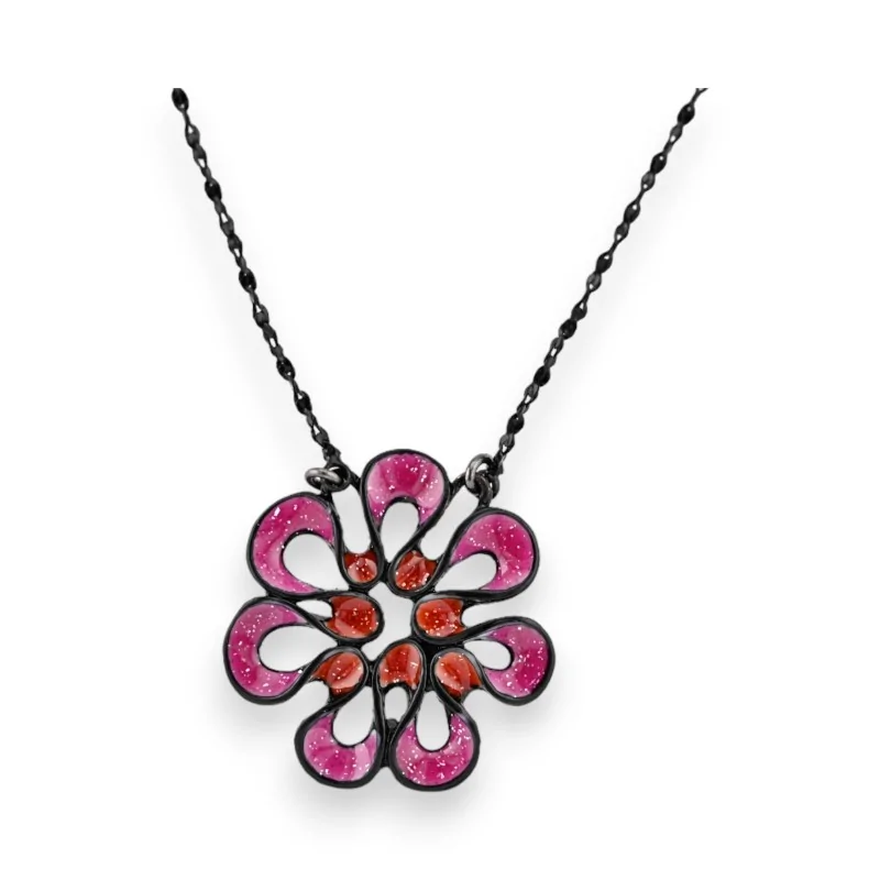 Raspberry Flower Necklace by Ikita