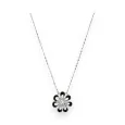 Silver and Black Flower Necklace by Ikita