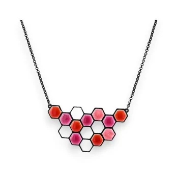 Collana Fantasia Alveoli rosa arancio di Ikita