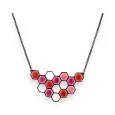 Ikita Pink and Orange Honeycomb Fantasy Necklace