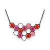 Ikita Pink and Orange Honeycomb Fantasy Necklace