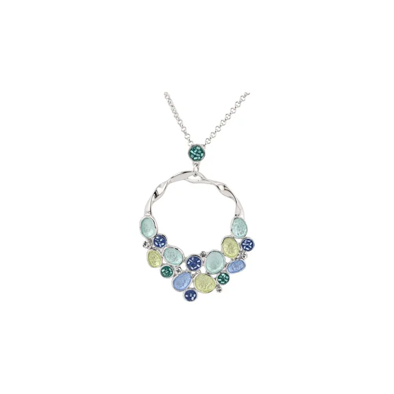 Blue Honeycomb Necklace by Ikita