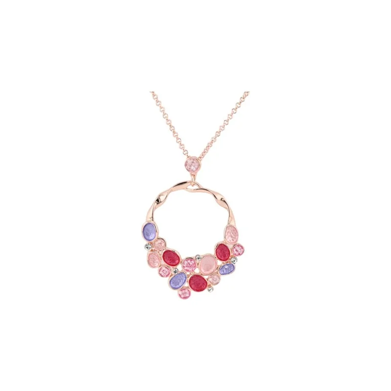 Circular Honeycomb Rose Gold Medallion Necklace by Ikita