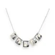 Silver Geometric Necklace by Ikita