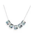 Geometric blue square costume necklace by Ikita