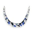 Blue Mosaic semi-rigid necklace by Ikita