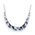 Blue Mosaic semi-rigid necklace by Ikita