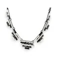 Black and White Geometric Necklace by Ikita