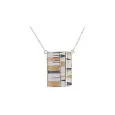 Silver-plated fashion necklace with geometric pendant by Ikita