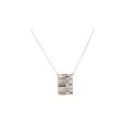 Silver-plated fashion necklace with geometric pendant by Ikita