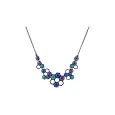 Colorful Honeycomb Necklace in Blue, Green and Purple by Ikita