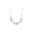 Ivory-colored graphic medallion fashion necklace from Ikita