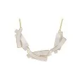 Ivory-colored graphic medallion fashion necklace from Ikita