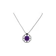 Hexagonal Geometric Necklace in Purple by Ikita