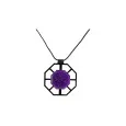 Hexagonal Geometric Necklace in Purple by Ikita