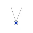 Blue Royal Hexagonal Locket Necklace by Ikita