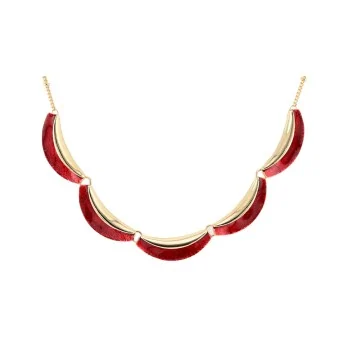 Fantasy Necklace with Burgundy Half-Moons by Ikita