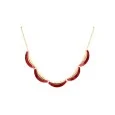 Fantasy Necklace Half-Moons Burgundy by Ikita