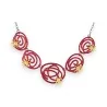 Burgundy spiral fashion necklace from Ikita