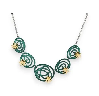 Ikita green spiral fashion necklace