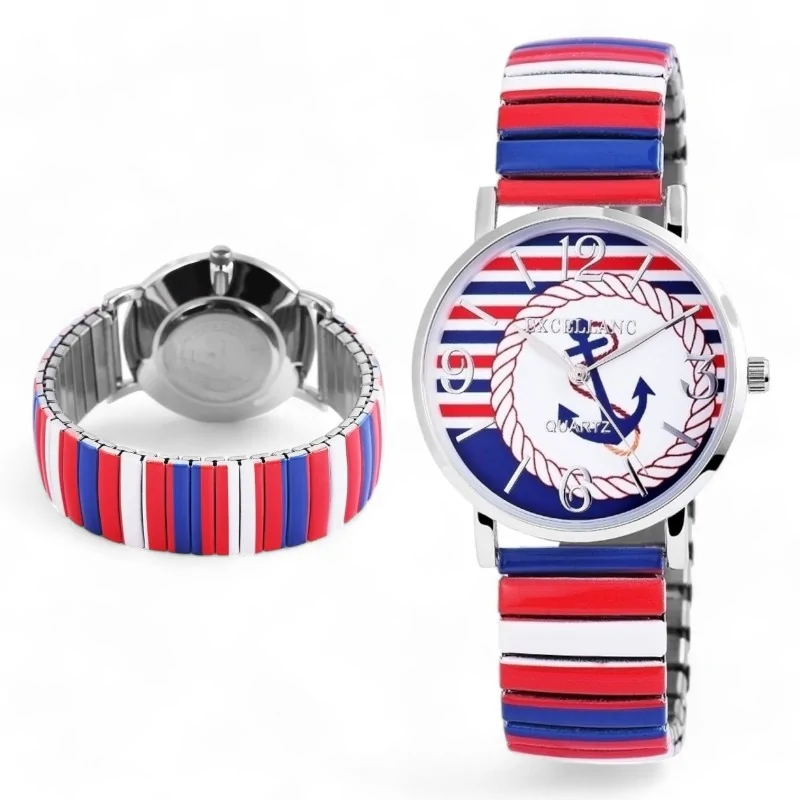 Excellanc Damenarmbanduhr im maritimen Stil