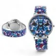 Donna Kelly EX0528 Watch with Multicolored Elastic Bracelet