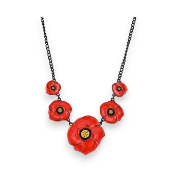 Collier Coquelicot de chez Lolilota