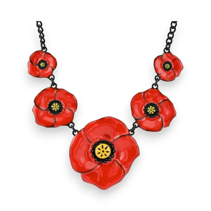 Collier Coquelicot de chez Lolilota