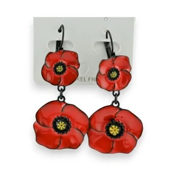 Pendientes amapolas rojas de Lolilota