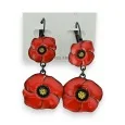 Boucles d'oreilles coquelicots rouges de chez Lolilota