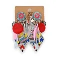 Boucles d'oreilles clips multicolores de chez Lolilota