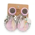 Boucles d'oreilles à clip Lolilota Rose Pastel