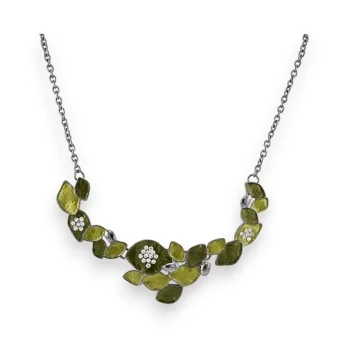 Collier Fantaisie Feuillage Vert