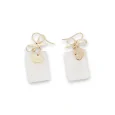 Pearl earrings heart knot love