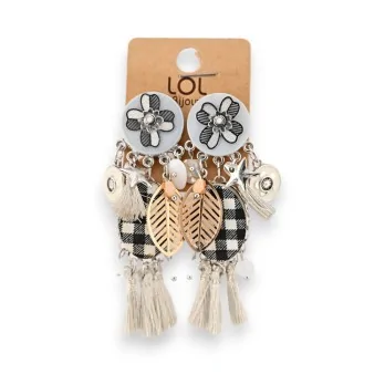 Lolilota gingham clip-on earrings