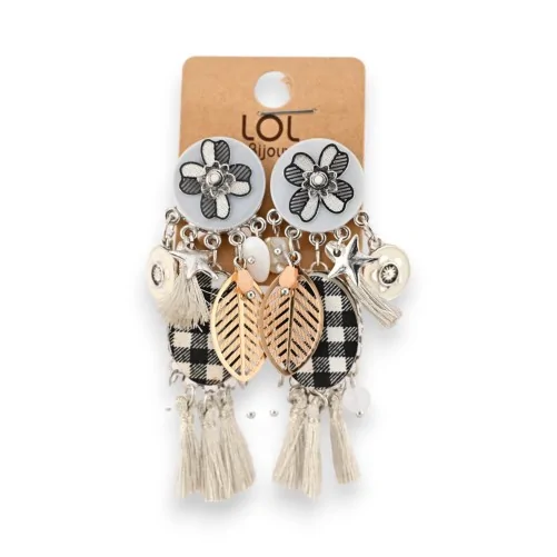 Boucles d'oreilles à clip vichy Lolilota