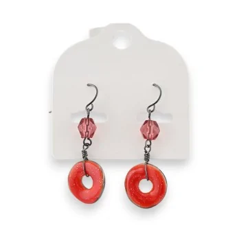 Boucles d'Oreilles Médaillon Bicolore Ikita