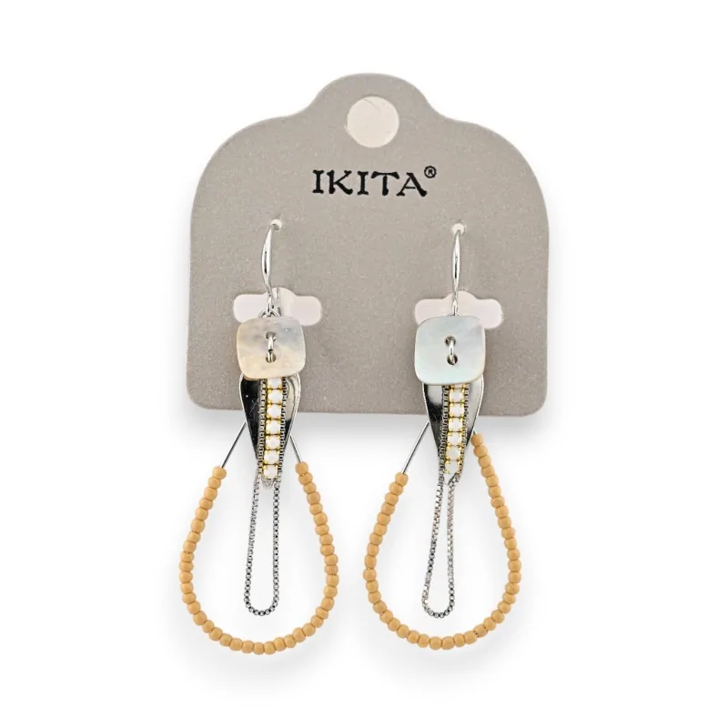 Bohemian Ikita drop pearl earrings