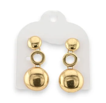 Vintage-style golden drop earrings