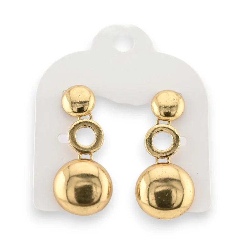 Vintage-style golden drop earrings