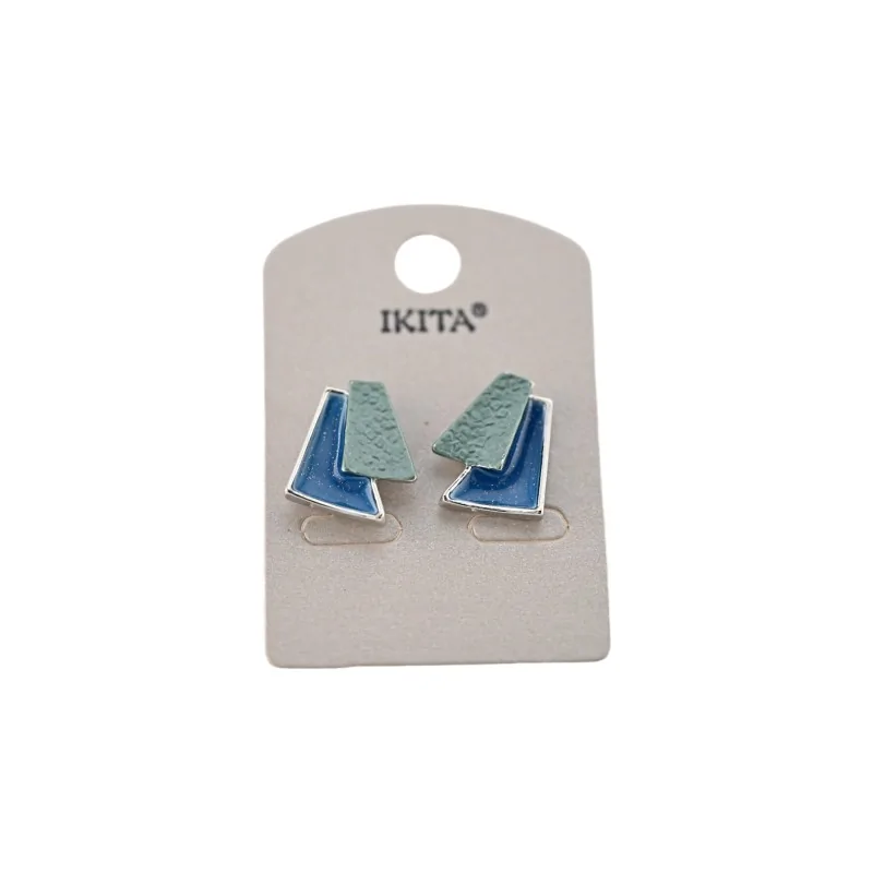 Ikita blue geometric earrings