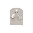 Design earrings by Ikita in brushed silver